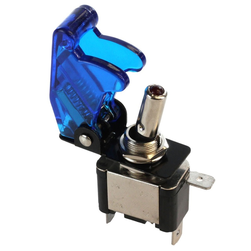 Exoracing 12V Illuminated Rocket Switch Transparent Blue
