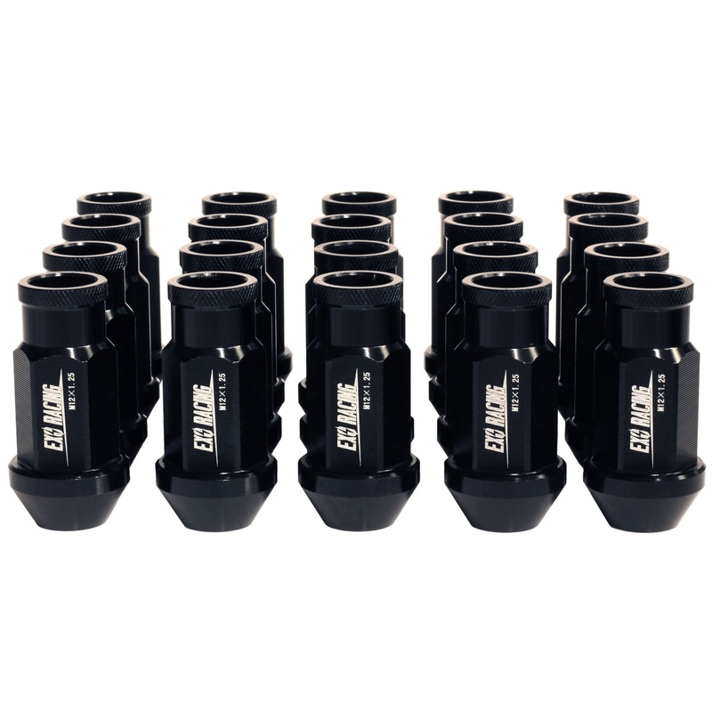 Exoracing Black Wheel Nuts Forged Aluminium, Set of 20 – M12X1.25