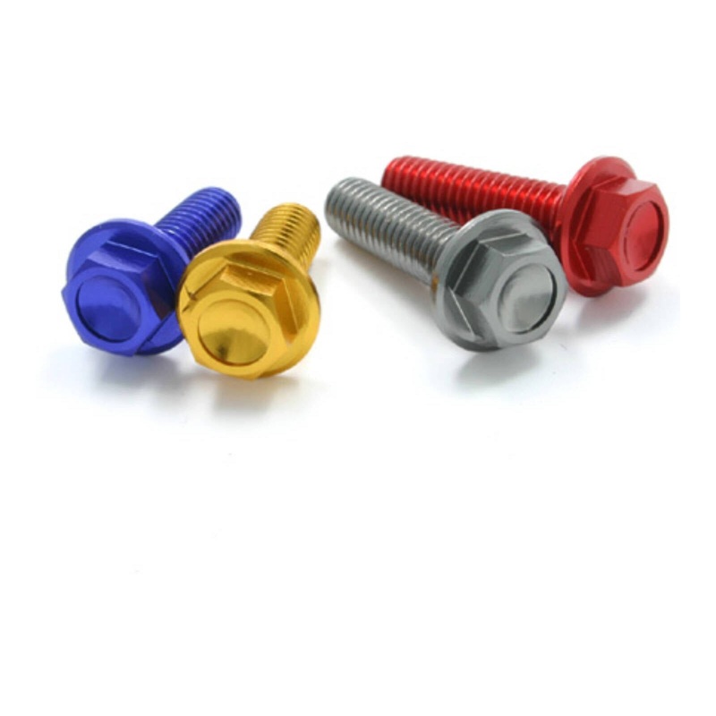 DRC Aluminum M6 Flange Bolts 16mm – Gold 4pcs