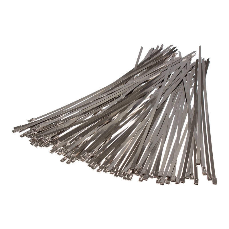 Whites Exhaust Wrap – Stainless Steel Clip Ties (100-Pack)