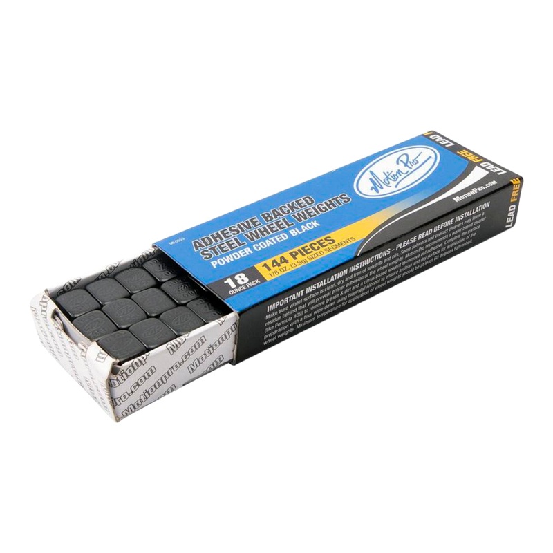 Motion Pro Wheel Weights – Black 1/8oz. (18oz. Box) – Steel
