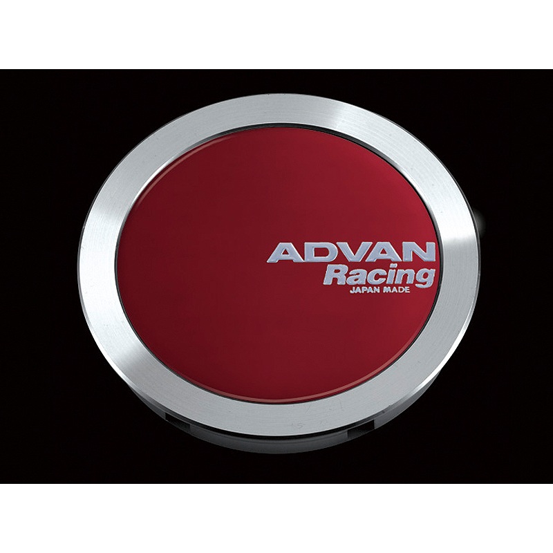 Advan Alloy Wheel Centre Cap, 73, Full Flat Type for 114.3 / 120 PCD – Candy Red