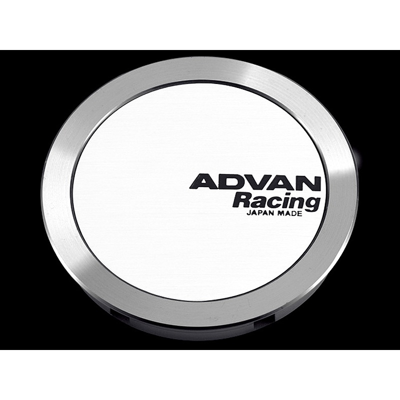 Advan Alloy Wheel Centre Cap, 73, Full Flat Type for 114.3 / 120 PCD – White