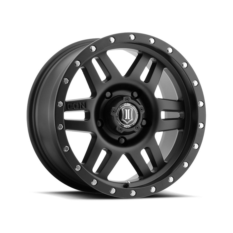 ICON ALLOYS SIX SPEED SAT BLK  17 X 8.5 / 6 X 5.5 / 0MM / 4.75 BS