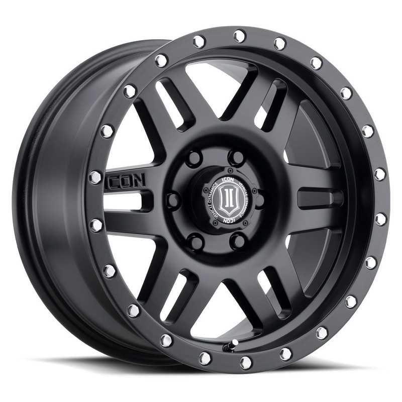 ICON ALLOYS SIX SPEED SAT BLK  17 X 8.5 / 6 X 5.5 / 25MM / 5.75 BS