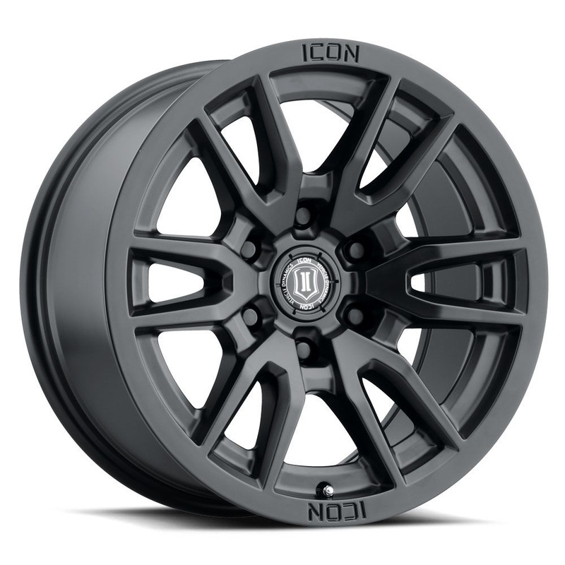 ICON ALLOYS VECTOR 6 SAT BLK  17 X 8.5 / 6 X 5.5 / 25MM / 5.75 BS