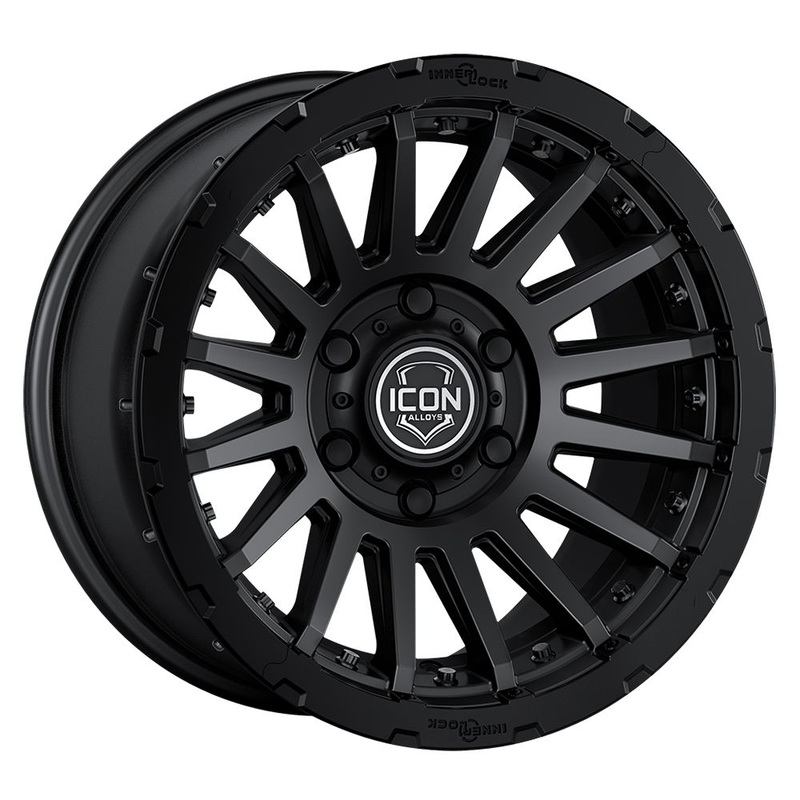 ICON Alloys Recon Pro, Satin Black, 17 x 8.5 / 6 x 5.5, 0mm Offset, 4.75 BS