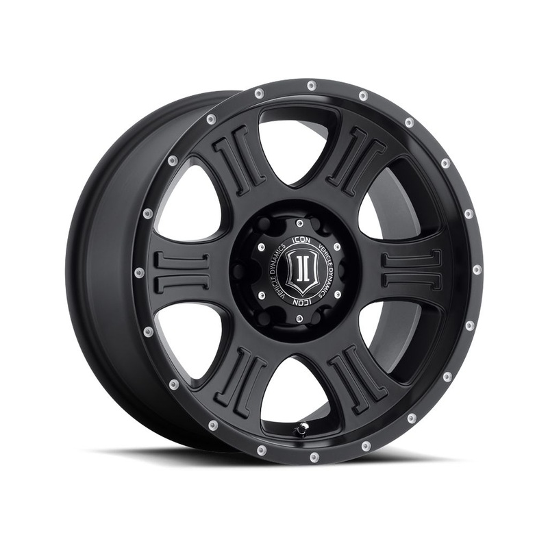 ICON ALLOYS SHIELD SAT BLK  17 X 8.5 / 5 X 5 / 0MM / 4.75 BS