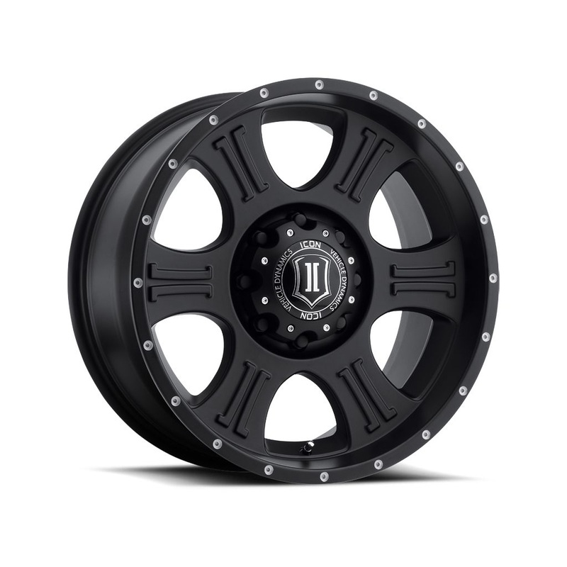 ICON ALLOYS SHIELD SAT BLK  20 X 9 / 8 X 180 / 12MM / 5.5 BS