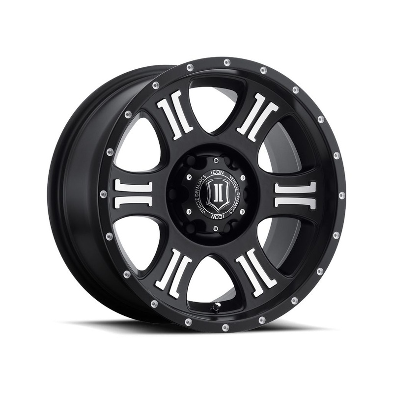 ICON ALLOYS SHIELD SAT BLK MACH  17 X 8.5 / 6 X 135 / 6MM / 5 BS