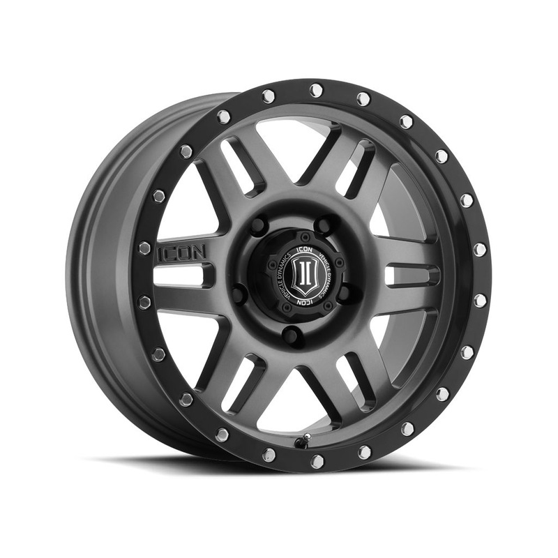 ICON ALLOYS SIX SPEED GUN MTL  17 X 8.5 / 6 X 5.5 / 0MM / 4.75 BS