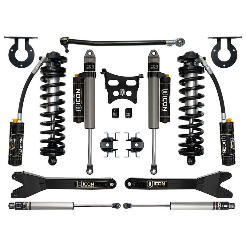 ICON 2023-2024 Ford F-250/F-350 Super Duty 4WD, 2.5-3 Lift, Stage 4 Coilover Conversion System with Radius Arms