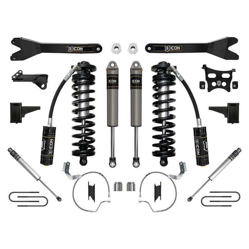 ICON 2023-2024 Ford F-250/F-350 Super Duty 4WD, 4-5.5 Lift, Stage 3 Coilover Conversion System w/ Radius Arms