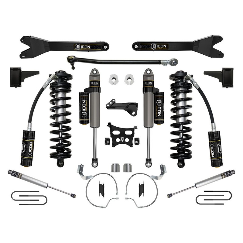 ICON 2023-2024 Ford F-250/F-350 Super Duty 4WD, 4-5.5 Lift, Stage 4 Coilover Conversion System w/ Radius Arms