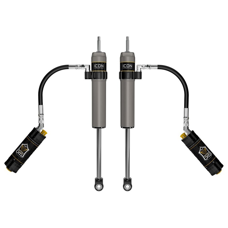 ICON 2023-2024 Ford F-250/F-350 Super Duty 4WD, 4.5 Lift, Front, V.S. 2.5 Aluminum Series Shocks, Remote Reservoir w/ CDCV, Pair