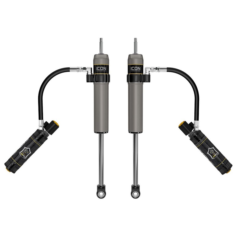 ICON 2023-2024 Ford F-250/F-350 Super Duty 4WD, 4.5 Lift, Front, V.S. 2.5 Aluminum Series Shocks, Remote Reservoir w/ CDEV, Pair