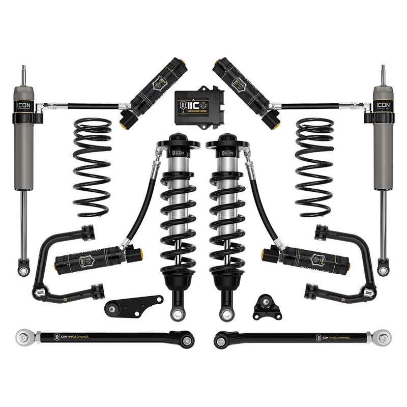 ICON 2024 Toyota Tacoma 1.25-3 Lift, Stage 10 Suspension System, Tubular UCA w/ Triple Rate Rear Springs