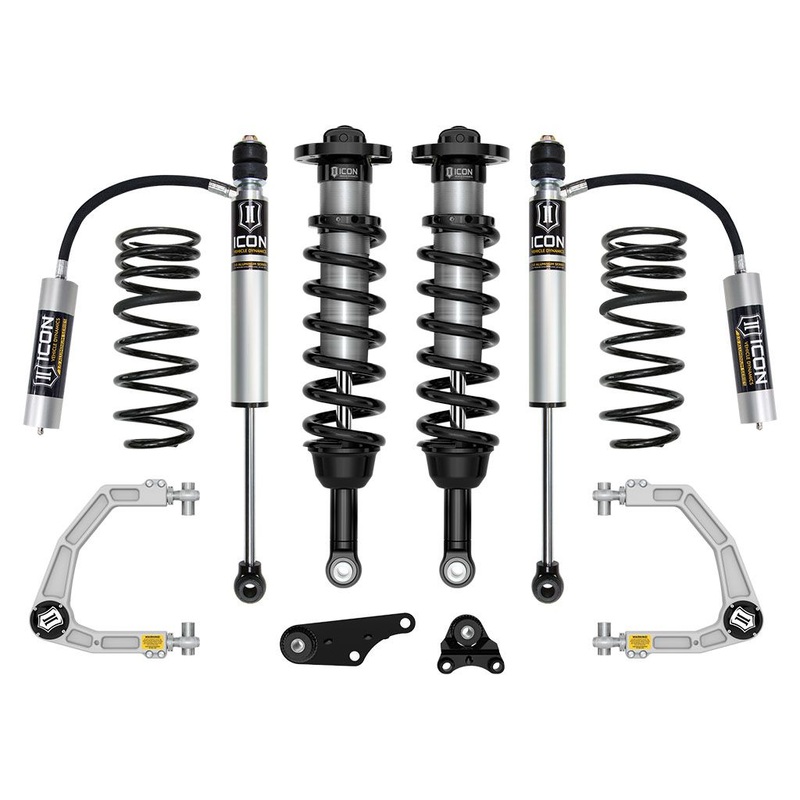 ICON 2024 Toyota Tacoma 1.25-3 Lift, Stage 3 Suspension System, Billet UCA w/ Triple Rate Rear Springs