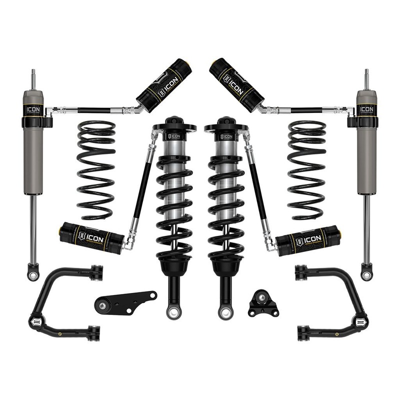 ICON 2024 Toyota Tacoma 1.25-3 Lift, Stage 4 Suspension System, Tubular UCA w/ Triple Rate Rear Springs