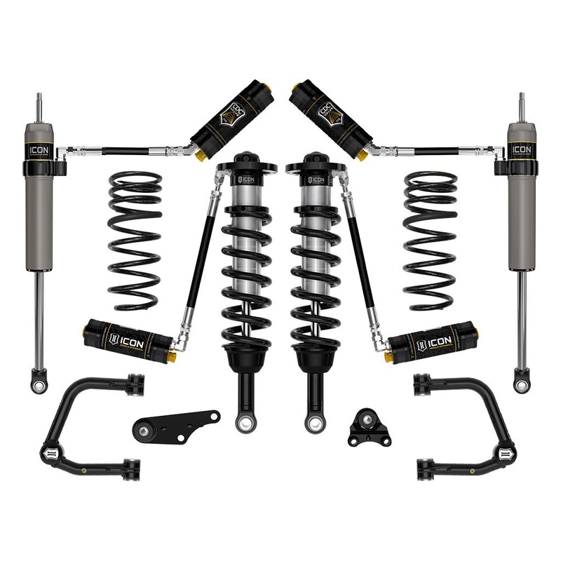 ICON 2024 Toyota Tacoma 1.25-3 Lift, Stage 5 Suspension System, Tubular UCA w/ Triple Rate Rear Springs