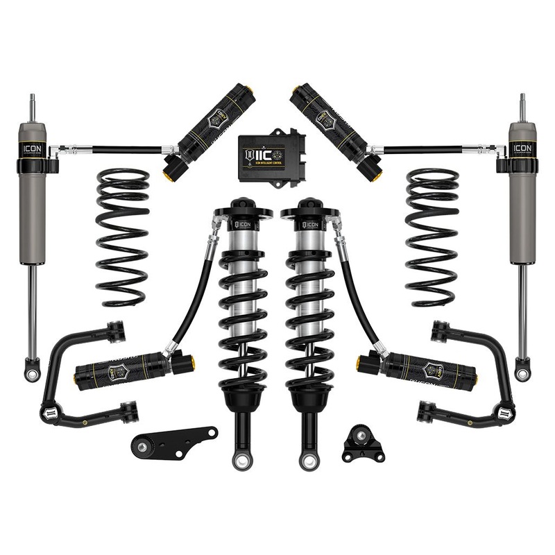 ICON 2024 Toyota Tacoma 1.25-3 Lift, Stage 6 Suspension System, Tubular UCA w/ Triple Rate Rear Springs