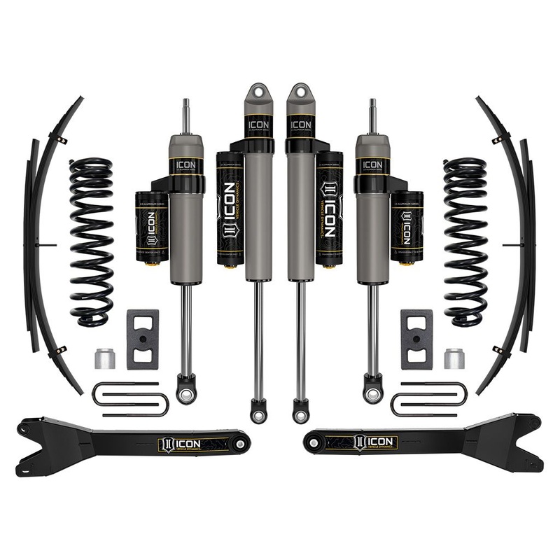 ICON 2023-2024 Ford F-250/F-350 Super Duty 4WD Diesel, 2.5 Lift, Stage 2 Suspension System w/ Radius Arms and Expansion Packs