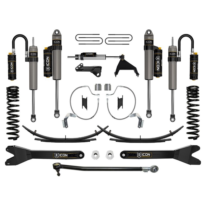 ICON 2023-2024 Ford F-250/F-350 Super Duty 4WD Diesel, 4.5 Lift, Stage 5 Suspension System w/ Radius Arms & Expansion Packs