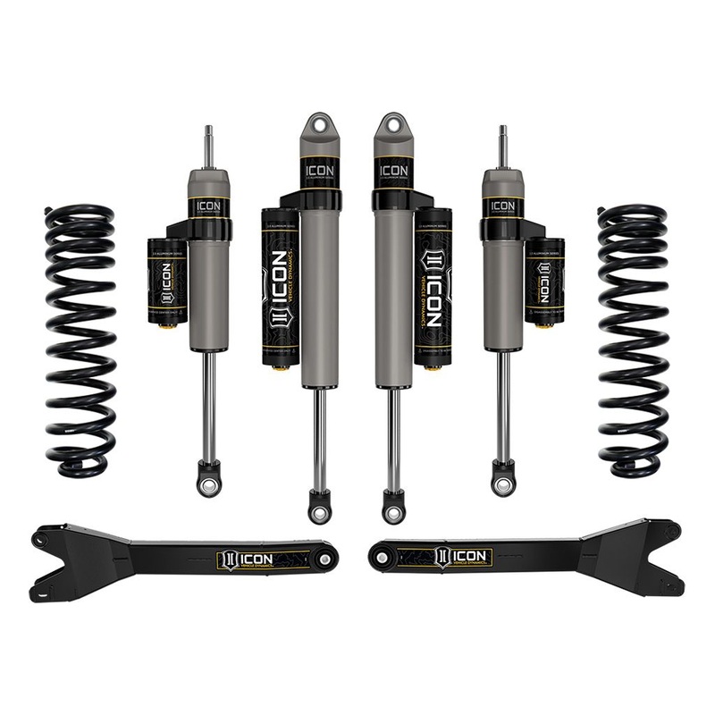 ICON 2023-2024 Ford F-250/F-350 Super Duty 4WD Gas, 2.5 Lift, Stage 2 Suspension System w/ Radius Arms