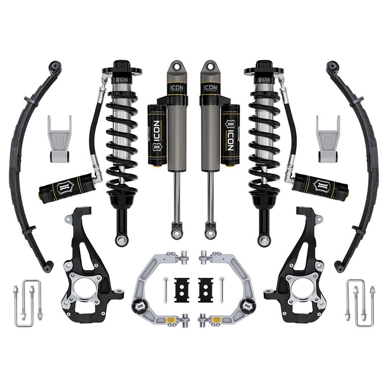 ICON 2021-2023 Ford F-150 4WD, 3.5-4.5 Lift, Stage 3 Suspension System, Billet UCA w/ Leaf Packs