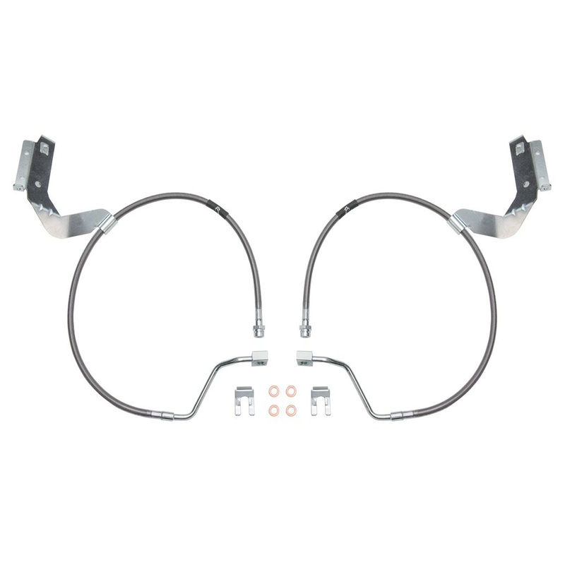 ICON 2017-2024 Ford F-250/F-350 Super Duty, Front, 4.5-7 Lift, Extended Stainless Brake Line Kit