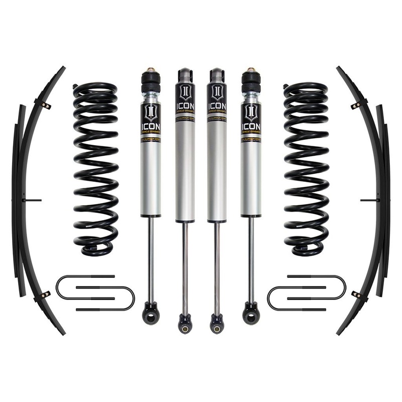ICON 2008-2010 Ford F-250/F-350 Super Duty 4WD Diesel, 2.5 Lift, Stage 1 Suspension System w/ Expansion Packs