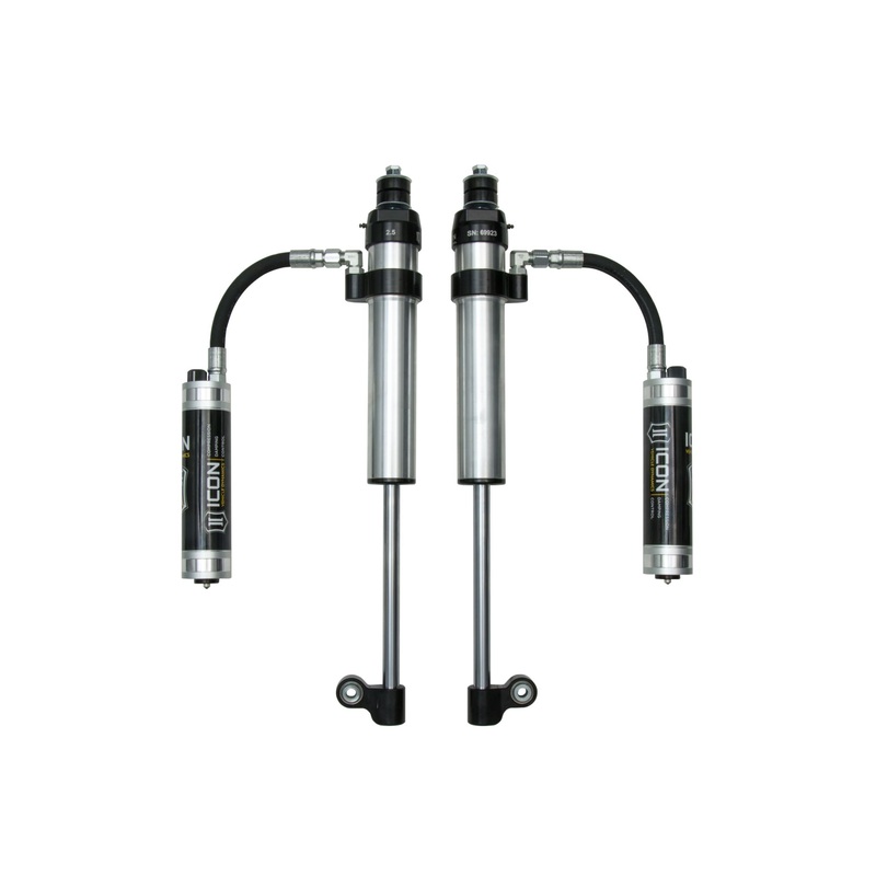 ICON 2005-2023 Toyota Tacoma, Rear, 2.5 RXT Remote Reservoir w/ CDCV Shocks, Pair