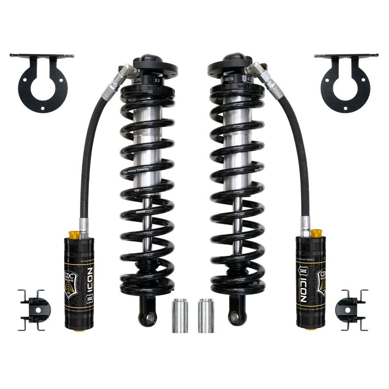ICON 2005-2024 Ford F-250/F-350 Super Duty 4WD, 4-5.5 Lift, Front, 2.5 V.S. Remote Reservoir CDCV Coilover Conversion Kit
