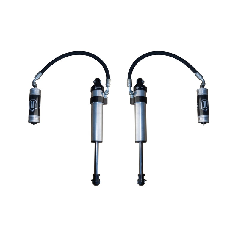 ICON 2003-2024 Toyota 4Runner/2005-2023 Toyota Tacoma/2007-2014 Toyota FJ Cruiser, Front, 2.5 VS Stock Width Remote Reservoir Secondary Shocks, Pair